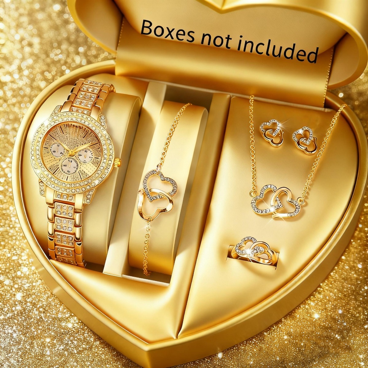 Luxury Watch Travel Case - 6 pezzi di lusso strass orologio