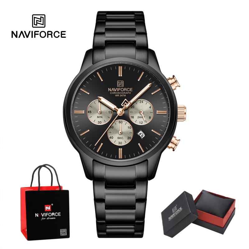 Luxury Watch Men - Orologio da Polso NAVIFORCE per Uomo,