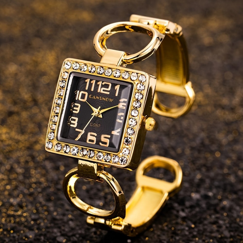 Luxury Watch Square - Orologio al quarzo con quadrante quadrato
