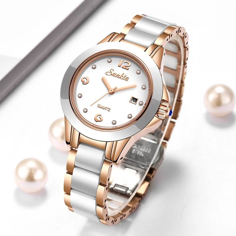 Luxury Watch For - Sunkta moda casual orologio da donna