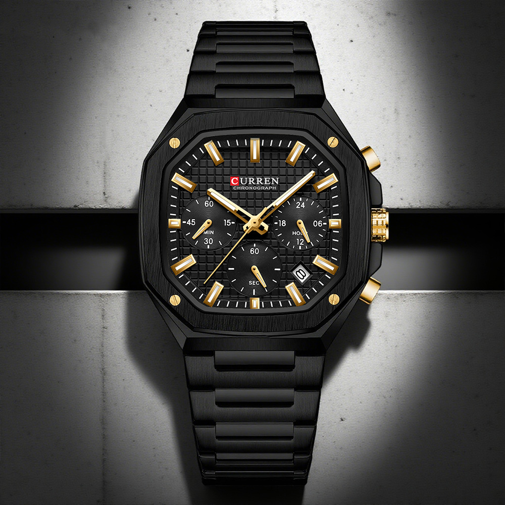 Luxury Watch Men - CURREN Orologio cronografo quadrato di lusso