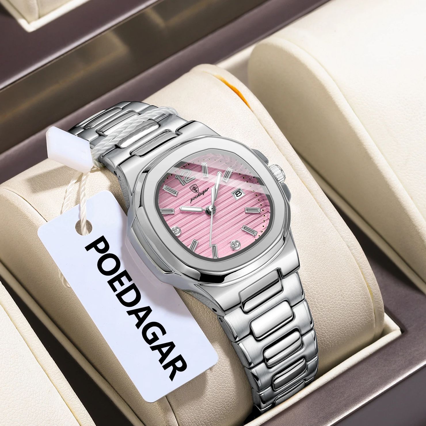 POEDAGAR Orologio da polso da  - Luxury Watch Square recensione e prezzo