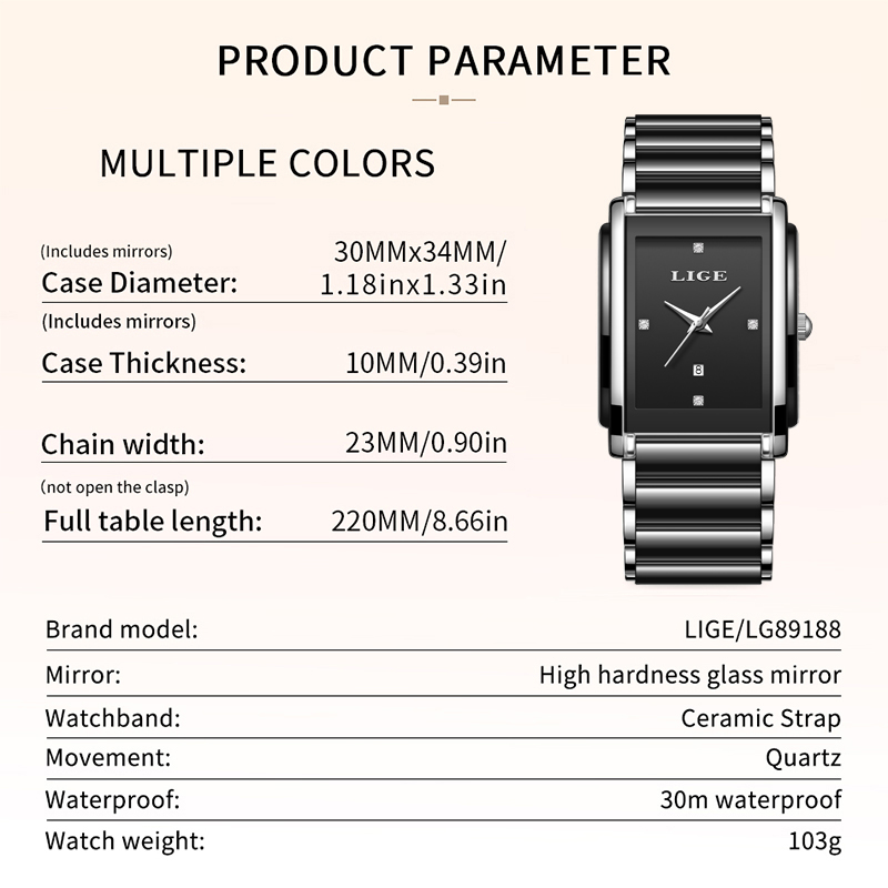 LIGE Nuovi orologi da donna di - Luxury Watch Travel Case recensione e prezzo