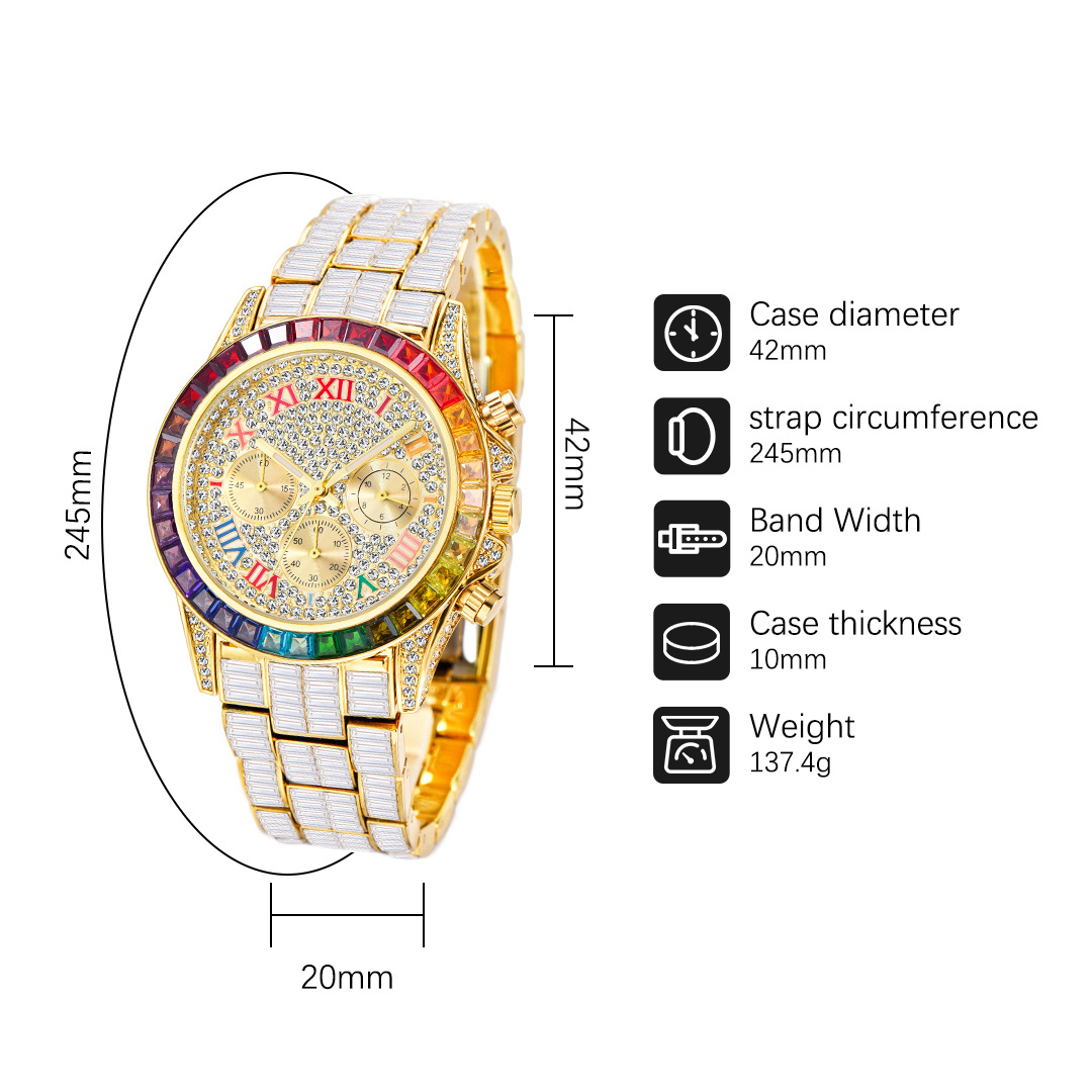 MISSFOX Luxury Iced Watch For  - Luxury Watch Maker recensione e prezzo